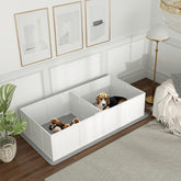 Whelping Box for Dogs and Puppies w/ Waterproof Pee Pad & Adjustable Door for Medium, Small Dogs, 77" x 38" x 19"