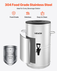 Ice Tea Dispenser 4 Gal/15L For Iced Tea Juice Coffee 304 Stainless Steel