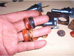 Wooden Chunky Ring Making Set, Wood Ring Making Drill Set, Practical Home Multifunctional Steel For Jewelry Making As Shown