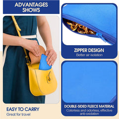 8 Pcs Navy Blue Zippered Silver Storage Bags 5.9 X 5.9 Inch
