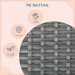 Wicker Dog House Outdoor with Canopy, Rattan Dog Bed with Water-resistant Cushion, Raised Pet Bed for Small, Medium Breeds up to 66 lbs, 20" in Length, Silver Wicker, Gray Cushion