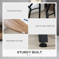 5-Piece Bar Table and Chairs Set, Space Saving Dining Table & 4 Stools