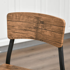 3 Piece Pub Table and Chairs, Small Kitchen Table and Chairs, Square Dining Table with 2 Stools, Walnut and Black
