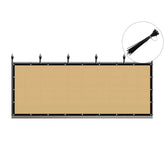 3ft*12ft Beige Sunshade Fence, An Outdoor Sun-proof And Heat-insulating Fence, A Must-have For Patios And Terraces
