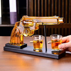 Gifts For Men Dad, 10 Oz Whiskey Gun Decanter Set 2 Bullet Glasses - Unique Birthday Pistol Gift Ideas Daughter Son, Personalized Liquor Dispenser - Scotch Bourbon Vodka, Him, Brother Husband