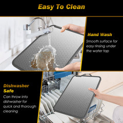 2Pcs Double Sided Cutting Board Stainless Steel PP Chopping Board Lightweight Kitchen Cutting Board Mesh Design With Grinding Zone Knife Sharpener Handle Dishwasher Safe