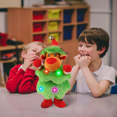 1Pc Penguin Or Elk Or Snowman Electric Dancing Singing Plush Toy Twisting Snowman Toy Talking Interactive Mimicking Funny Songs Wiggly Dance Kid Christmas Gift