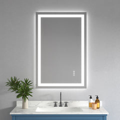 24X36 Inch Frameless Tempered Glass With Dual LED Light Strips For Front And Rear Illumination, Unable To Ship On Weekends, USPS,FedEx