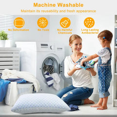 Bed Pillows Cooling Memory Foam Pillow Ventilated With Cooling Gel Infused Memory Foam Heat Reducing Cooling Fiber Breathable Machine Washable