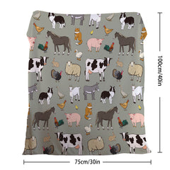 Various Animals Blanket Soft Pig Horse Durable Comfortable Blanket Women Birthday Gift Home Decoration Sofa Couch Office Bed Camping Travel 75x100cm 130x150cm 150x200cm