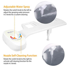 Bidet Fresh Water Spray No Electric Mechanical Bidet Toilet Seat Attachment