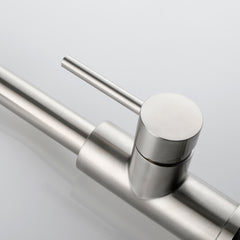 Single Handle High Pull Out Kitchen Faucet, Single-stage Stainless Steel Kitchen Sink Faucet, With Pull Down Spray