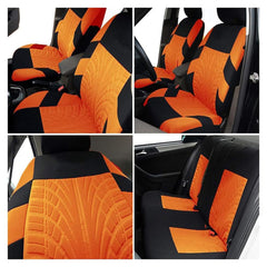 5 Piece Full Set Car Seat Covers Universal Fit For Cars Trucks & SUVs Non-Slip Soft & Warm Automotive Seat Covers & Accessories Blue