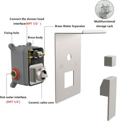 Rainwater Shower System With Storage Rack, Unable To Ship On Weekends