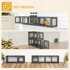 Wooden Cat Tunnel For Outdoor With Combinable Design