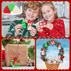 UPINS Wiki Sticks, Christmas Wax Craft Sticks Red Green White Bendable Sticky Wax Yarn Sticks With Storage Bag For DIY School Project Art Craft Supplies Visit The UPINS Store,Amazon Is Banned