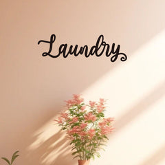 Vintage Industrial Metal Wall Sign For Laundry Room & Garage