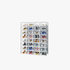 White Small 32PCS 33x23x14cm, Shoebox, Plastic, Grid, Free Combination