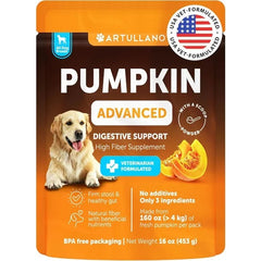 Pumpkin Powder For Dogs Digestive Support 16 OZ Fiber Supplement For Constipation For Gut Healthy Skin Digestion Glands Firm Stool Poop Anti Diarrhea Gas Relief