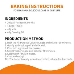 Pc Premium Cake Flour -for Home Baking - Specialized For Soft & Fluffy Vanilla Sponge Cakes, Cupcakes And Layer Cakes