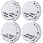 (4 Pack) Smoke Alarm Detector Home Fire Safety Sensor Alert Battery Included (Logistics Only For USPS.TK/TMEU Only For Self-pickup)