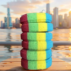 Oval Colorful Bath Sponge