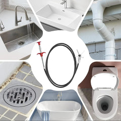 Drain Snake, 63in 33in Drain Clog Remover, 60cm 160cm Spring Pipe Dredging Tools, Drain Cleaner Sticks Clog Remover Cleaning Tools, Gutter Cleaning Tools Drain Cleaner For Toilet Sewer Shower Kitchen