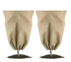 5PC 22inch*59inch Jute Sandbags 300g With Ties, Plant Protection Bags, Biodegradable And Eco-friendly Materials, Provide Protection From Cold, Sun, And Wind, And Secure Roots And Protect Seedlings.