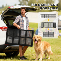 Dog Car Ramp, 75" x 20" Extra Long and Wide, Non-Slip Surface, Folding Portable Pet Ramp for Large, Small & Senior Dogs