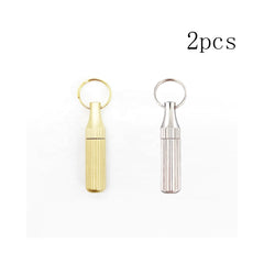 2PCS Stainless Steel Mini Pocket Knife - Leaf-Shaped Portable Capsule Knife With Keychain, Handcrafted Wooden Handle For Outdoor Camping, Fishing & Daily Use