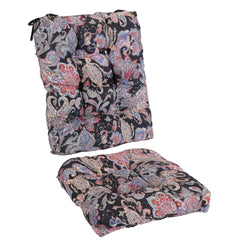 Waterproof Rocking Chair Cushion Upper And Lower Back And Seat Sets With Non-Slip Ties Oxford Cloth Surface Polyester Filling Comfortable For Indoor Home Office Car