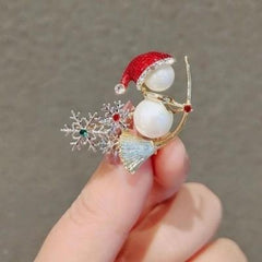 Women's Christmas Brooch Pin Birthday Gift Daily Decoration Holiday Use