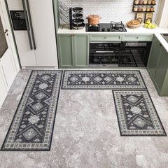 Boho Kitchen Rug Sets 3 Piece With Runner Non Slip Kitchen Rugs And Mats Washable Kitchen Mats For Floor Thick Kitchen Floor Mat Carpet Runner Rugs For Hallway Laundry Holiday Decor