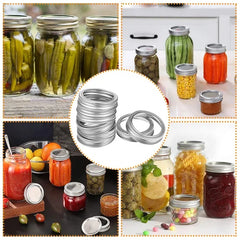 24 Pcs Regular Mouth Canning Jar Metal Rings