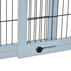 Extra Wide Freestanding Pet Gate With Adjustable Length Dog