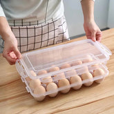 2Pcs Egg Holder Stackable Plastic Egg Storage Box Egg Rack