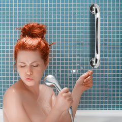 2Pcs Bath Grab Bar 19.7in Sturdy Stainless Steel Shower Safety Handle For Bathtub Toilet Stairway Anti-slip Handrail Balance Bar 220LBS Pull Force