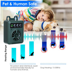 1Pc Anti-barking Device 49.2Feet Sensing Ultrasonic Bark Deterrent With 4 Frequency Levels 4 Sensitivity Levels Indoor Outdoor Dog Bark Control