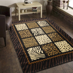 Tribes GCYLS4012 Multi 5 Ft. 3 In. X 7 Ft. 3 In. Animal Print Area Rug