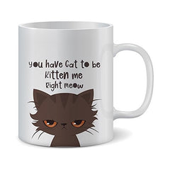 Funny Novelty Coffee Mug For Men And Women You Have Cat To Be Kitten Funny Cat Lovers Coffee And Tea Cup 325ml