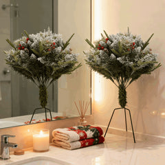 Lifelike Artificial Christmas Tree With 8 Lighting Modes, 50 Warm LEDs, Auto Timer & IP44 Waterproof, Battery Operated For Indoor Outdoor Decor