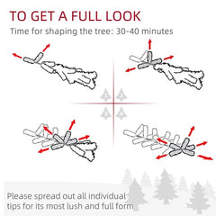HOMCOM 8' Artificial Pencil Christmas Tree, Slim Xmas Tree With 618 Realistic Branch Tips And Plastic Stand, White