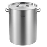 36QT Stainless Steel Stockpot Cooking Kitchen Sauce Pot With Basket Lid Handle