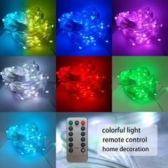 Christmas Tree Light Strings, LED Light Strings With Remote Control, Colorful Lights, Warm White Light Strings, Christmas Decorations