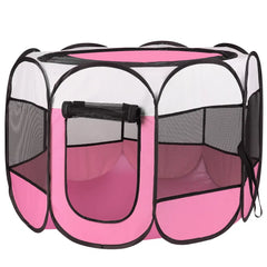 Portable Foldable Pet Playpen Exercise Pen Kennel Removable Zipper Top And Bottom Water Resistant Indoor Outdoor Use For Dogs Cats Other Pets