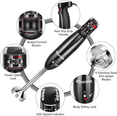 ICucina 4-in-1 Variable Speed Immersion Hand Blender