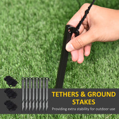 9ft Christmas Inflatables Outdoor Decorations Santa Claus Drives a Gift Car with Elk, Elf and Two Penguins, Blow-Up LED Yard Christmas Decor for Garden, Lawn