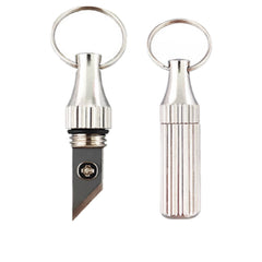 2PCS Stainless Steel Mini Pocket Knife - Leaf-Shaped Portable Capsule Knife With Keychain, Handcrafted Wooden Handle For Outdoor Camping, Fishing & Daily Use