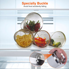 2Pcs 3.42x11.61Inch Portable BBQ Rolling Basket Round Stainless Steel Grill Mesh Barbecue Net Tube With Removable Cover Outdoor Camping
