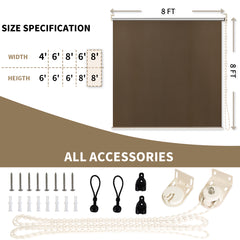 7'X6' Mocha HDPE Spliced Roller Shutter